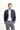 Koyu Lacivert Slim Fit Dar Kesim Desenli Yünlü Ceket