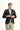 Koyu Haki Slim Fit Dar Kesim Desenli Yünlü Ceket