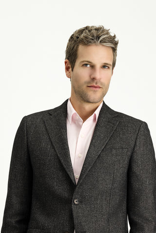  Koyu Haki Slim Fit Dar Kesim Desenli Yünlü Ceket