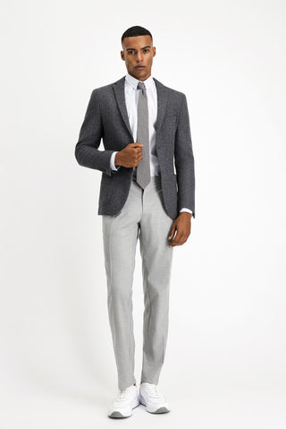  Koyu Antrasit 7 Drop Super Slim Fit Eksra Dar Kesim Yünlü Spor Ceket