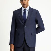 Koyu Lacivert Regular Fit Klasik Desenli Ceket