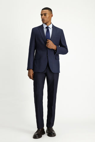  Koyu Lacivert Regular Fit Klasik Desenli Ceket