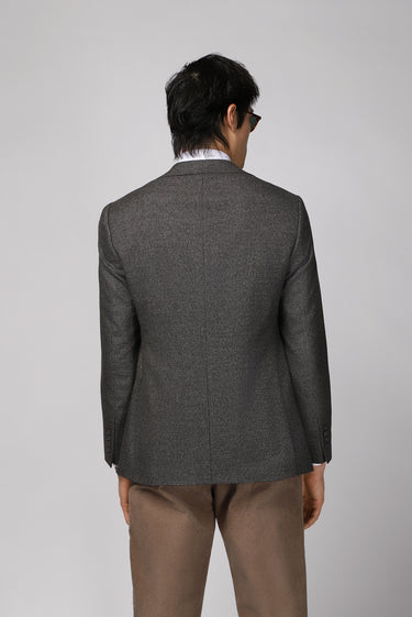 Koyu Kahve Regular Fit Klasik Desenli Ceket