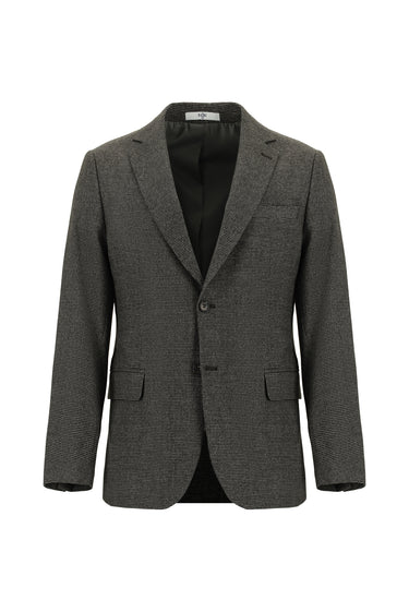 Koyu Kahve Regular Fit Klasik Desenli Ceket