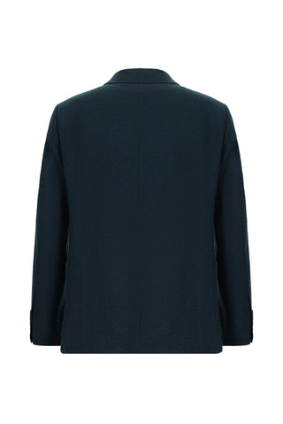  Petrol Yeşili 4 Drop Relaxed Fit Rahat Kesim Klasik Desenli Ceket