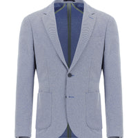 Mavi Super Slim Fit Ekstra Dar Kesim Desenli Spor Pamuklu Ceket