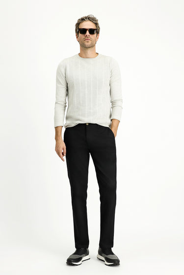  Koyu Füme Regular Fit Likralı Kanvas / Chino Pantolon