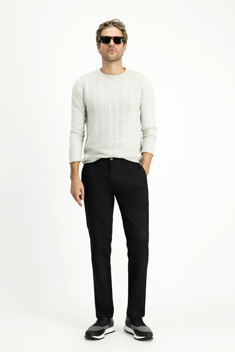 Koyu Füme Regular Fit Standart Kesim Likralı Kanvas / Chino Pantolon