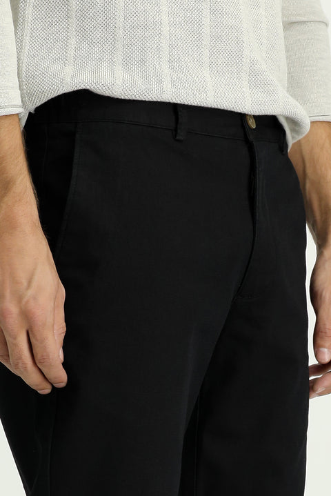 Koyu Füme Regular Fit Standart Kesim Likralı Kanvas / Chino Pantolon
