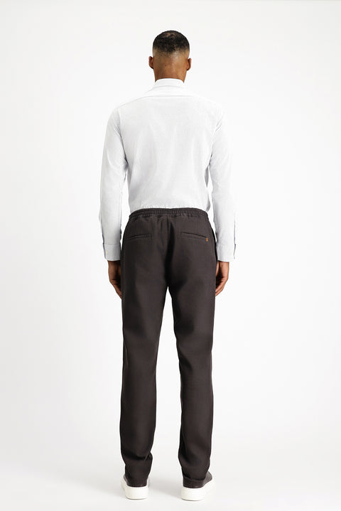Orta Kahve Regular Fit Standart Kesim Likralı Kanvas / Chino Pantolon
