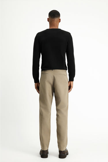  Orta Vizon Regular Fit Likralı Pileli Kanvas / Chino Pantolon