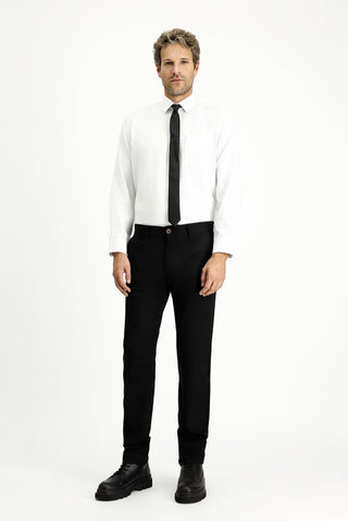  Siyah Regular Fit Likralı Kanvas / Chino Pantolon