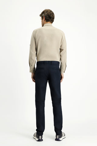  Koyu Lacivert 6 Drop Regular Fit Standart Kesim Likral? Kanvas / Chino Pantolon-Ki??l?