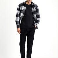 Siyah Regular Fit Pamuk Kadife Pantolon