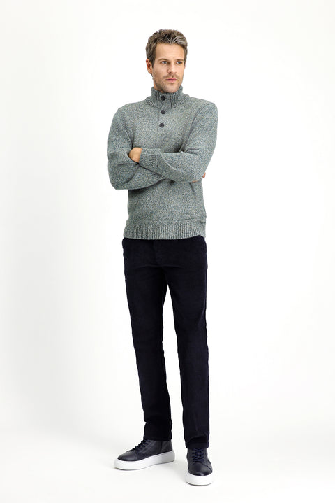 Koyu Lacivert 4 Drop Relaxed Fit Rahat Kesim Pamuk Kadife Pantolon