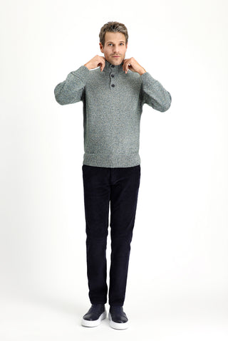  Koyu Lacivert 4 Drop Relaxed Fit Rahat Kesim Pamuk Kadife Pantolon