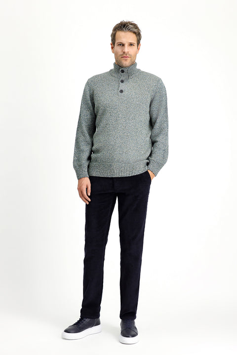 Koyu Lacivert 4 Drop Relaxed Fit Rahat Kesim Pamuk Kadife Pantolon