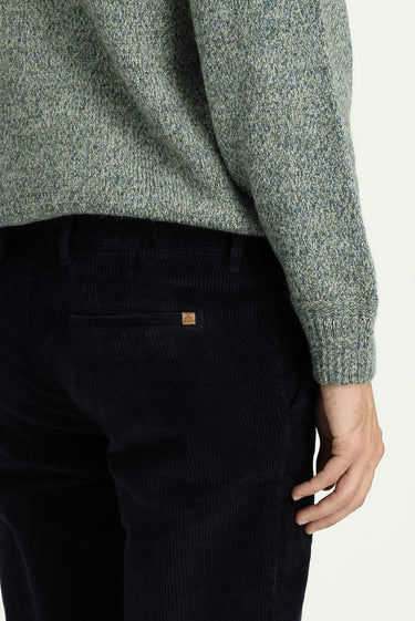 Koyu Lacivert Regular Fit Pamuk Kadife Pantolon