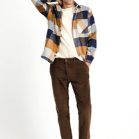 Orta Kahve 4 Drop Relaxed Fit Rahat Kesim Pamuk Kadife Pantolon