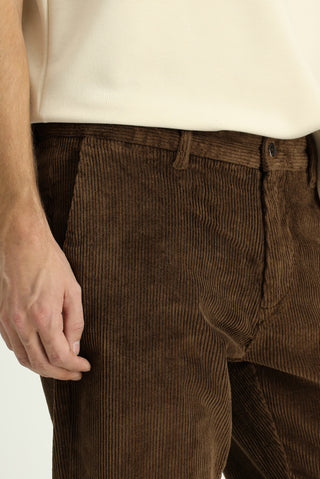  Orta Kahve Relaxed Fit Rahat Kesim Pamuk Kadife Pantolon