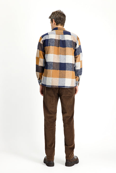 Orta Kahve 4 Drop Relaxed Fit Rahat Kesim Pamuk Kadife Pantolon