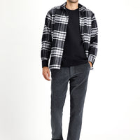 Orta Antrasit Regular Fit Pamuk Kadife Pantolon