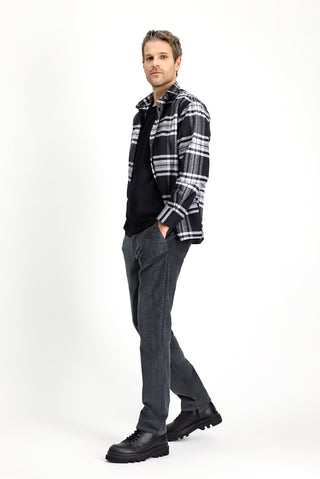  Orta Antrasit 4 Drop Relaxed Fit Rahat Kesim Pamuk Kadife Pantolon-Ki??l?