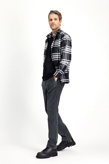  Orta Antrasit Regular Fit Pamuk Kadife Pantolon