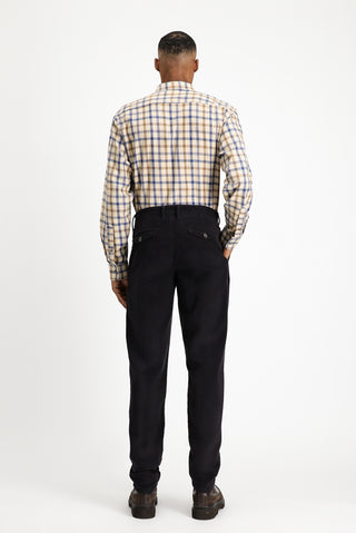  Koyu Antrasit Regular Fit Likralı Pileli Kadife Pantolon