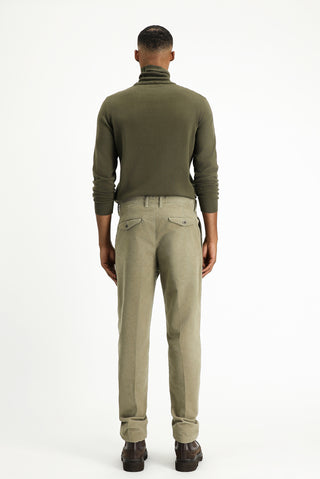  Açık Vizon Regular Fit Likralı Pileli Kadife Pantolon