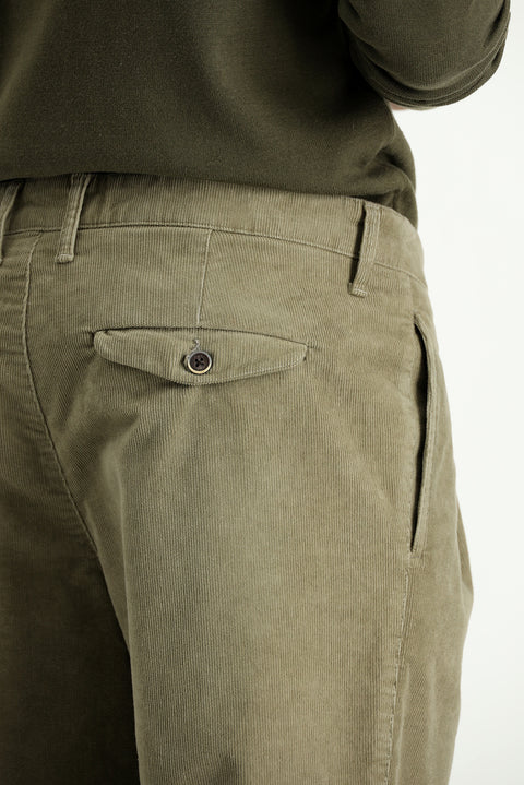 Açık Vizon 4 Drop Relaxed Fit Rahat Kesim Likralı Pileli Kadife Pantolon