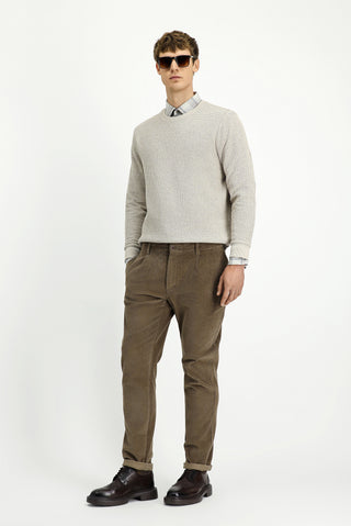  Orta Vizon Relaxed Fit Rahat Kesim Likralı Pileli Kadife Pantolon