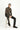 Orta Haki Slim Fit Dar Kesim Likralı Kadife Pantolon