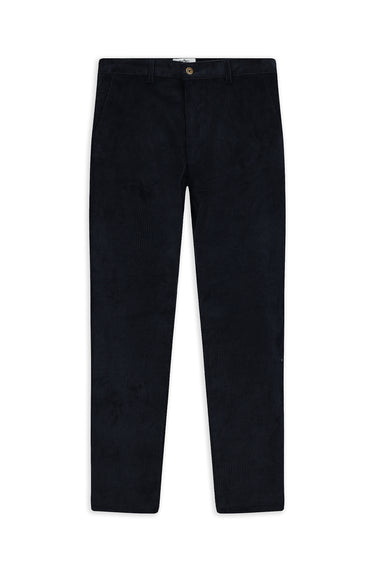 Koyu Lacivert Relaxed Fit Rahat Kesim Likralı Kadife Pantolon