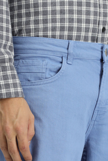 Mavi Slim Fit Dar Kesim Likralı Kanvas / Chino Pantolon