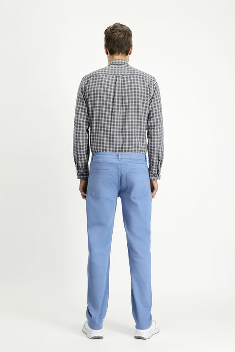 Blue Relaxed Fit Stretch Canvas / Chino Trousers