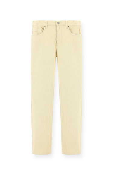  Ekru Regular Fit Likralı Kanvas / Chino Pantolon