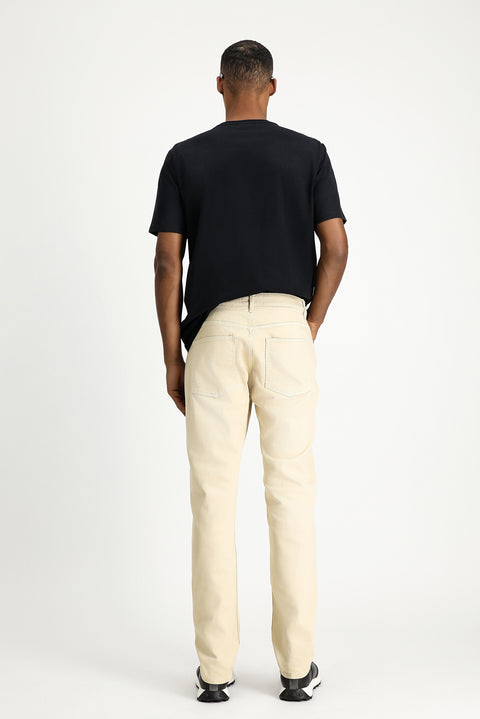 Ekru Regular Fit Standart Kesim Likralı Kanvas / Chino Pantolon