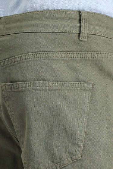 Orta Haki Regular Fit Likralı Kanvas / Chino Pantolon