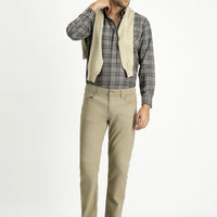 Açık Vizon Relaxed Fit Rahat Kesim Likralı Kanvas / Chino Pantolon