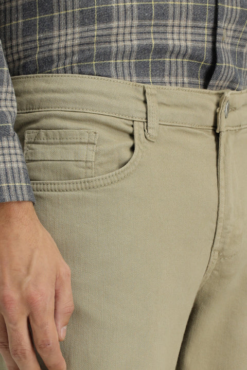 Açık Vizon Regular Fit Standart Kesim Likralı Kanvas / Chino Pantolon