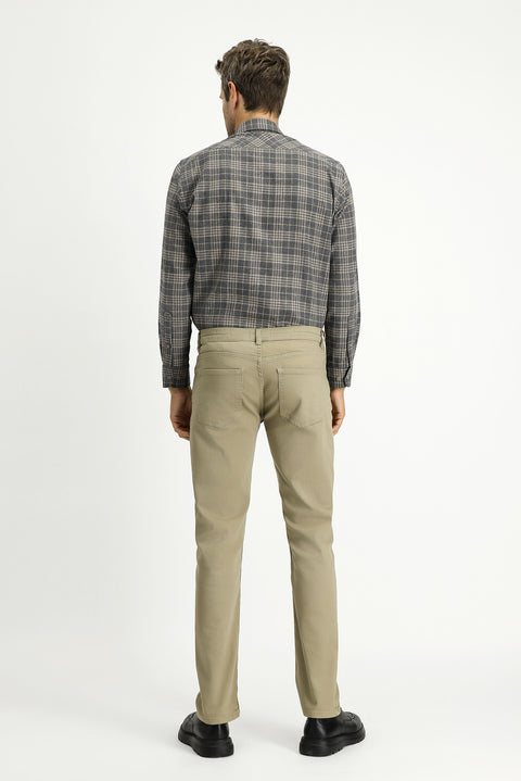 Açık Vizon Slim Fit Dar Kesim Likralı Kanvas / Chino Pantolon