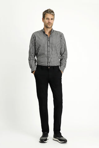  Siyah 4 Drop Relaxed Fit Rahat Kesim Likralı Kanvas / Chino Pantolon
