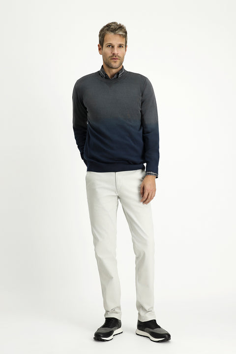 Stone Relaxed Fit Stretch Canvas / Chino Trousers