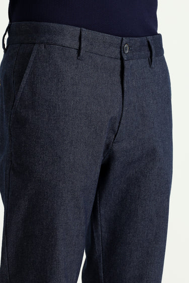  Koyu Lacivert Regular Fit Likralı Kanvas / Chino Pantolon