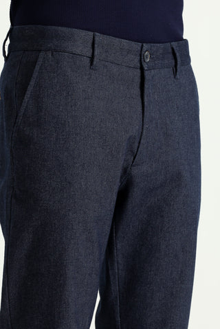  Koyu Lacivert 6 Drop Regular Fit Standart Kesim Likralı Kanvas / Chino Pantolon