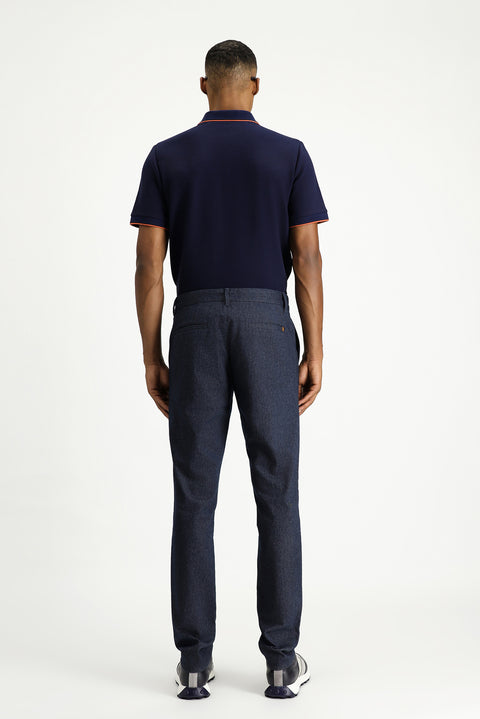 Koyu Lacivert Relaxed Fit Rahat Kesim Likralı Kanvas / Chino Pantolon