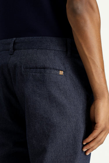 Koyu Lacivert Relaxed Fit Rahat Kesim Likralı Kanvas / Chino Pantolon