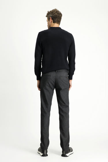 Orta Antrasit Regular Fit Likralı Kanvas / Chino Pantolon