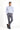 Orta Gri Regular Fit Likralı Kanvas / Chino Pantolon